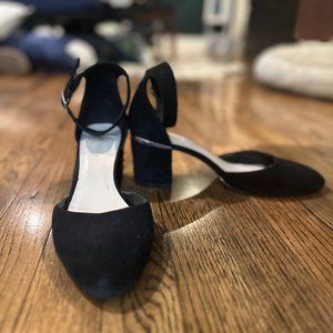 Nine West Black Heels with Ankle Strap